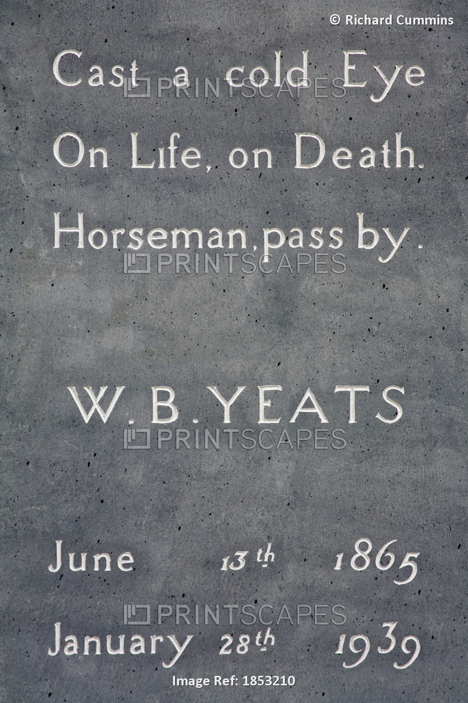 Headstone Of W. B. Yeats, Drumcliffe, County Sligo, Ireland