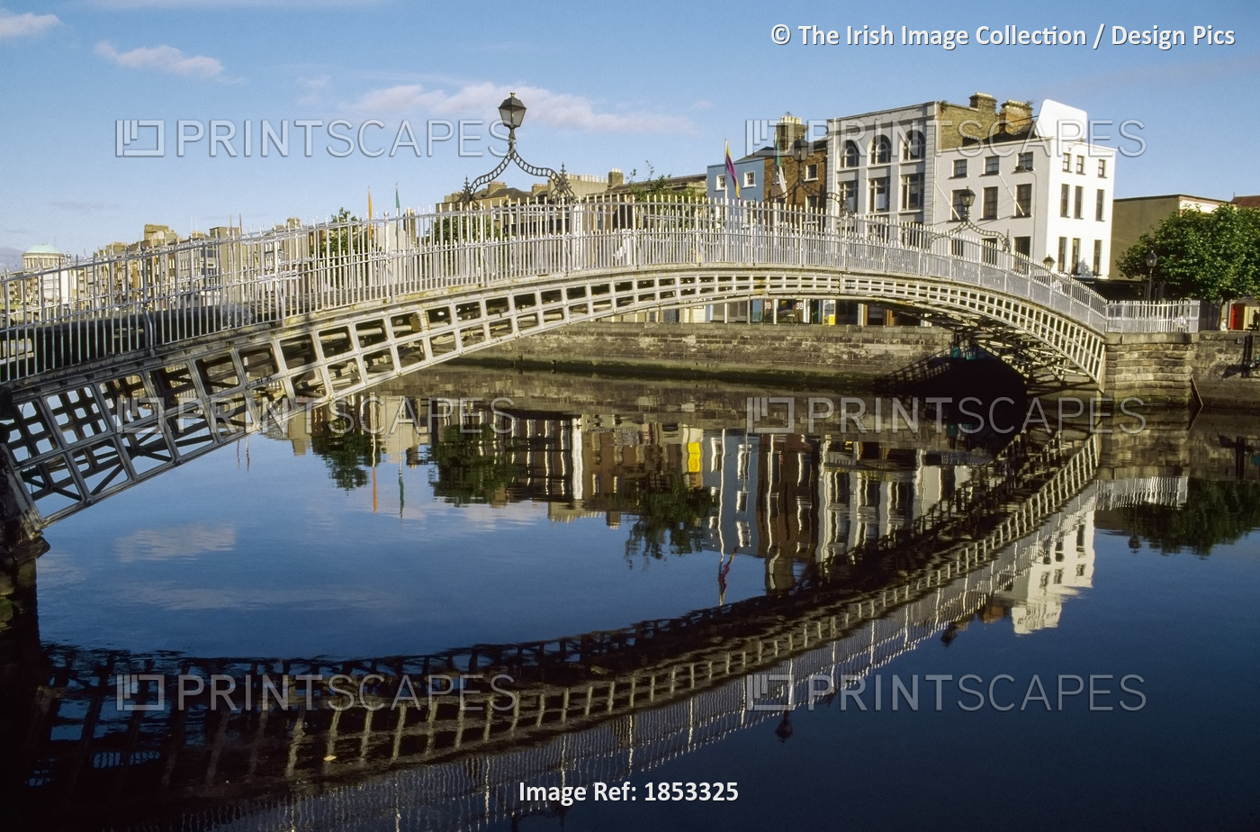 Ha'penny Bridge Over River Liffey, Dublin City, County Dublin, Ireland
