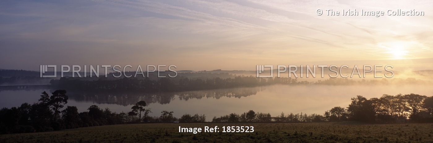 Morning Mist Over Vartry Lake, County Wicklow, Ireland
