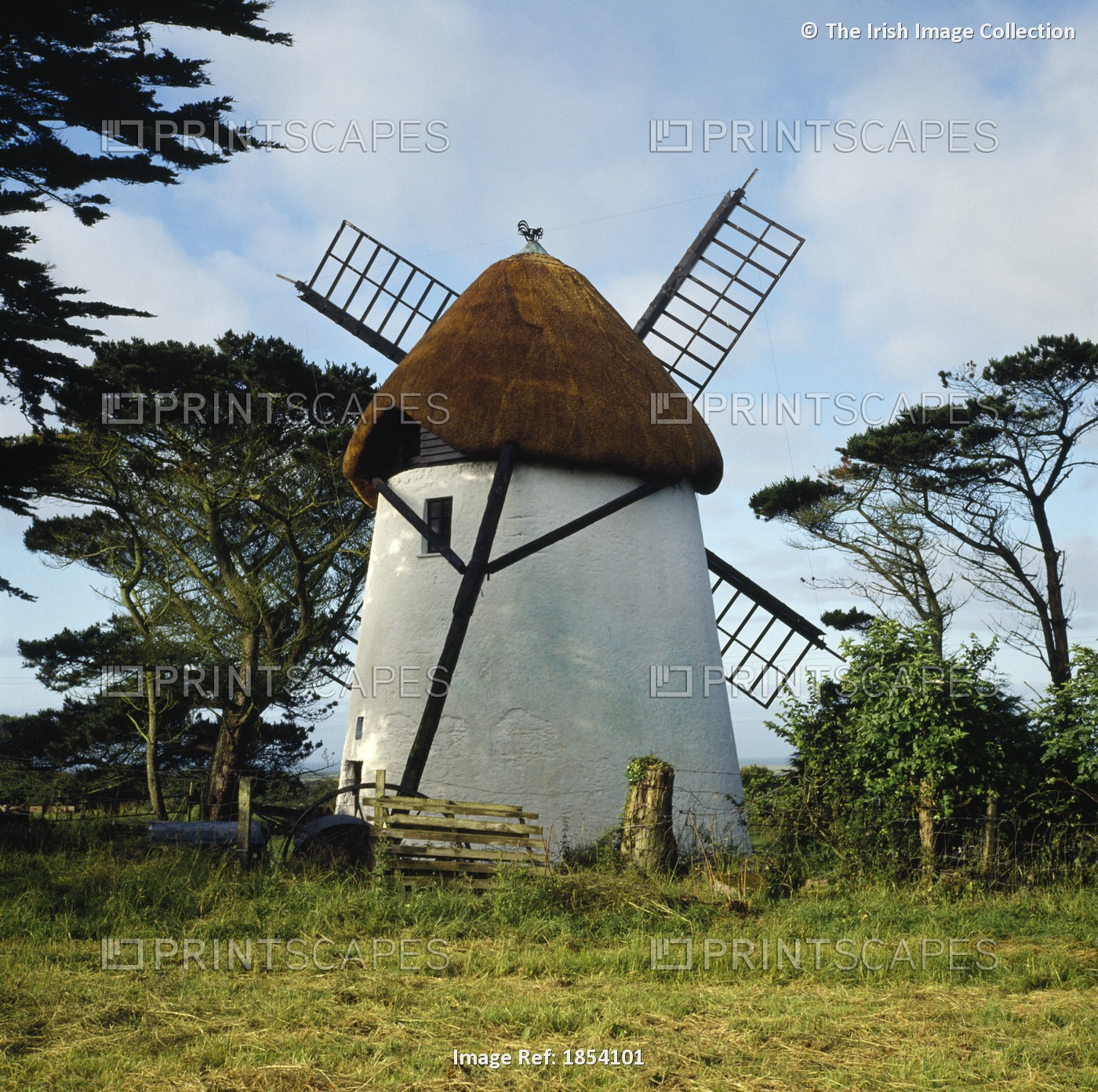 Old-Fashioned Windmill; Talumshane, County Wexford, Ireland