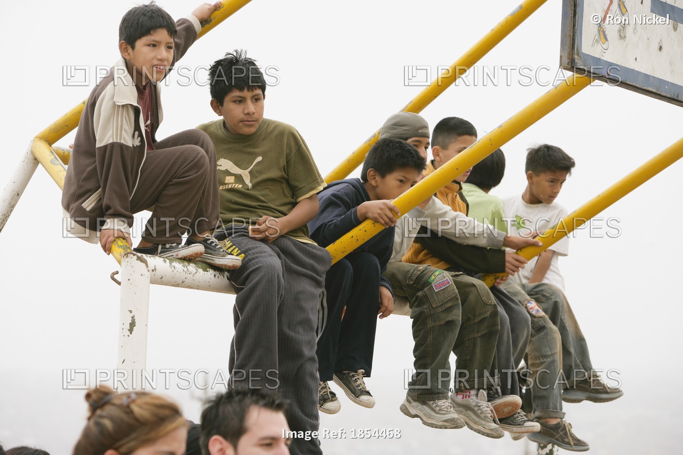 Young Boys Spectating, Lima, Peru