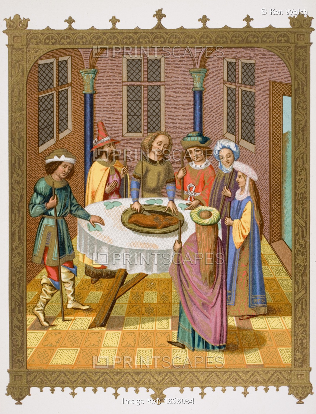 The Jews Passover. Facsimile Of A Miniature From A Missel Of The Fifteenth ...