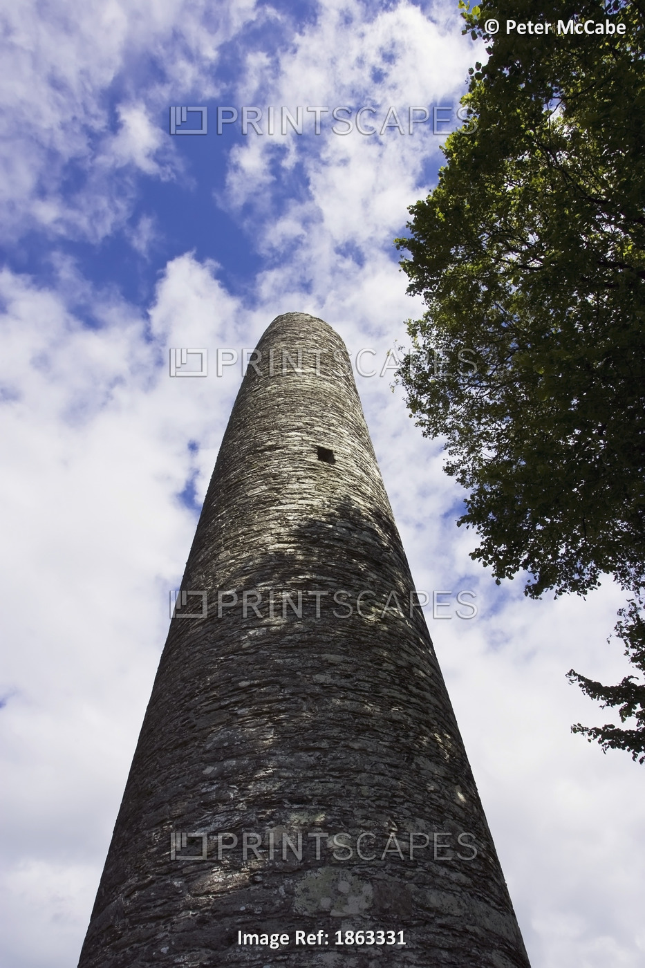 Round Tower At Monasterboice, County Louth, Ireland