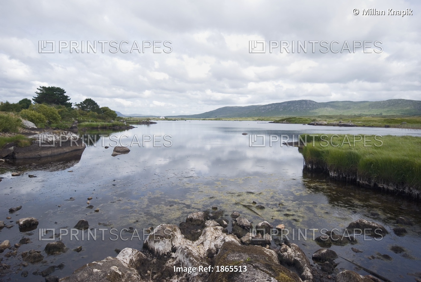 River And The Shoreline In Connemara National Park; County Galway, Ireland