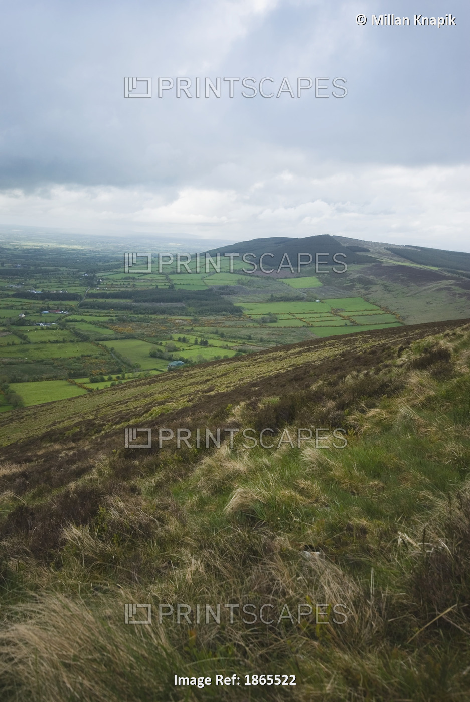 Mount Leinster, Part Of Blackstairs Mountains, With A View Of Sections Of ...