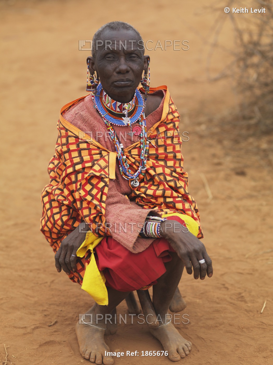 Man In Maasai Village, Kenya, Africa