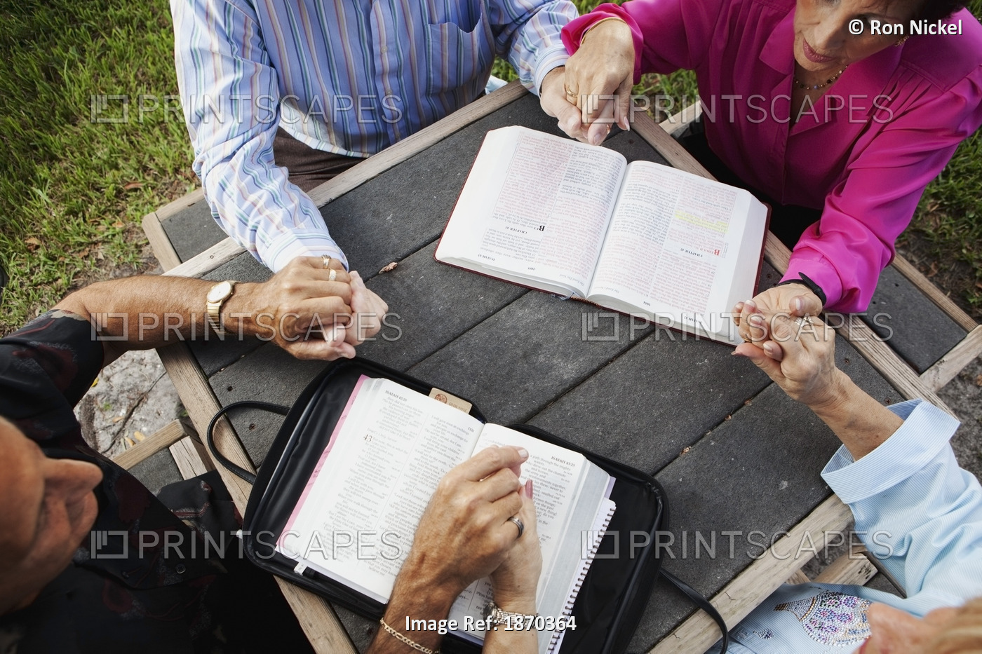 Fort Lauderdale, Florida, United States Of America; Two Couples Praying ...
