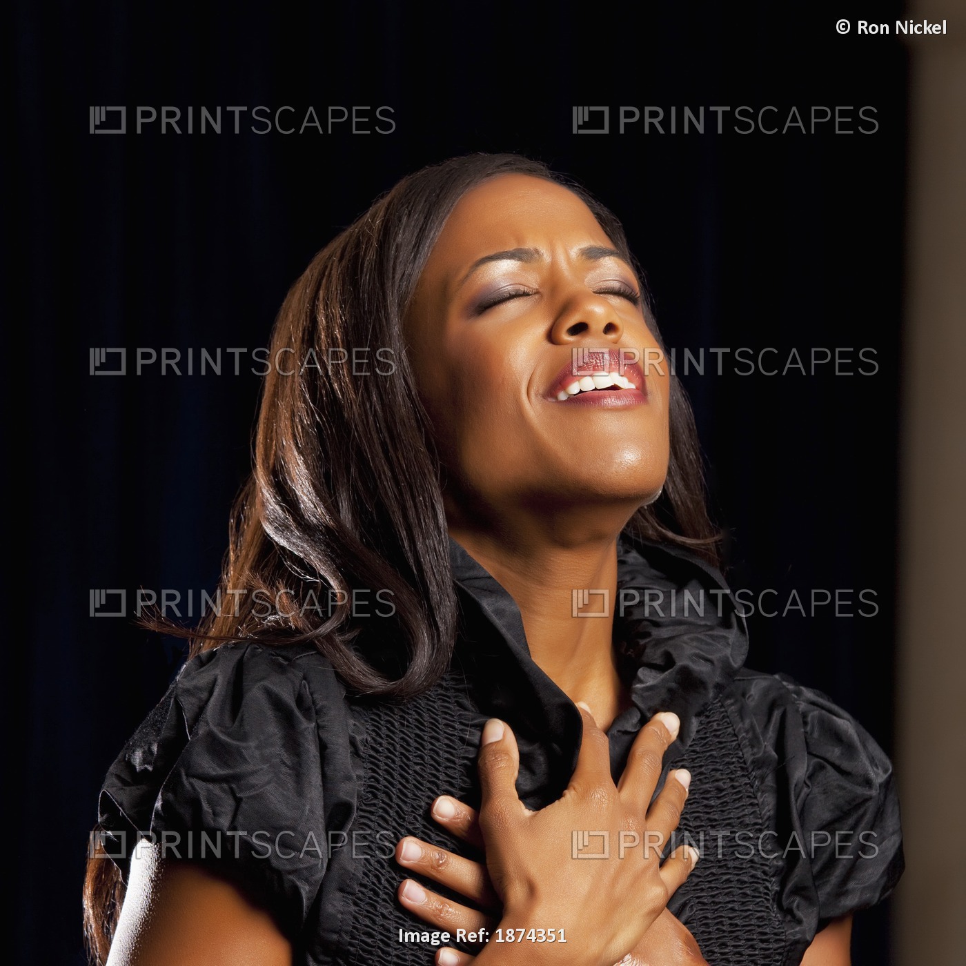 Fort Lauderdale, Florida, United States Of America; A Woman Singing In Worship
