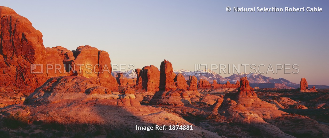 Utah, United States Of America; The Garden Of Eden Formations At Sunset In ...