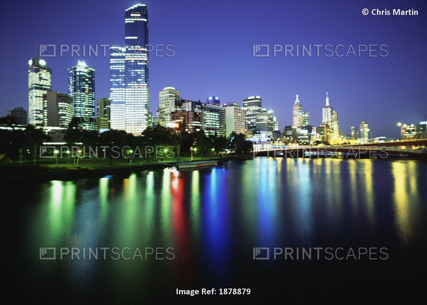 Melbourne Skyline At Night