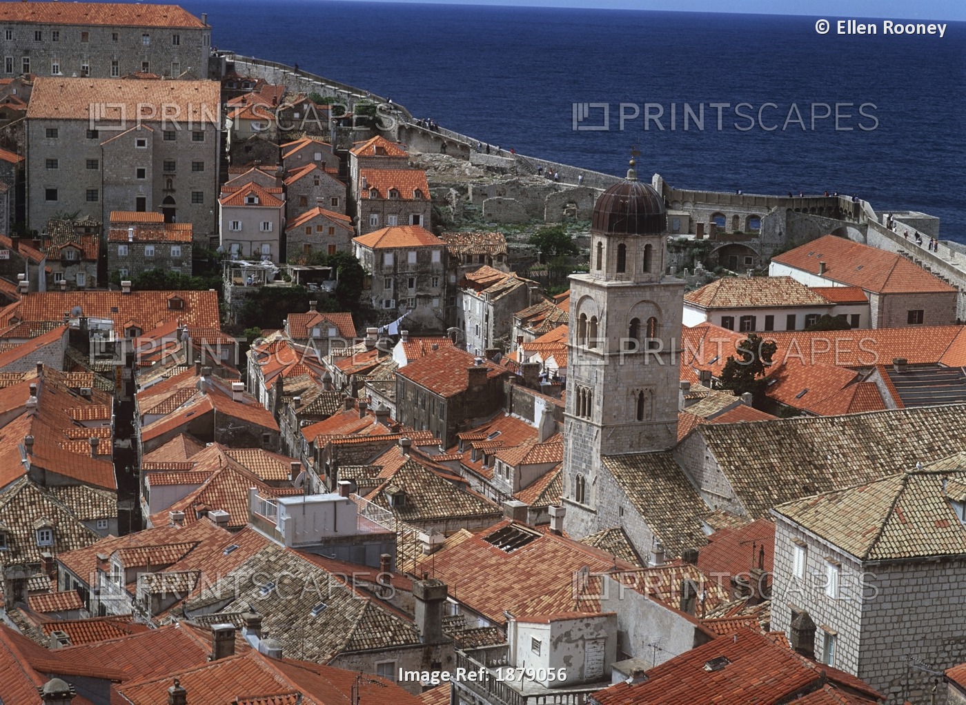 Aerial View Old Town In Dubrovnik