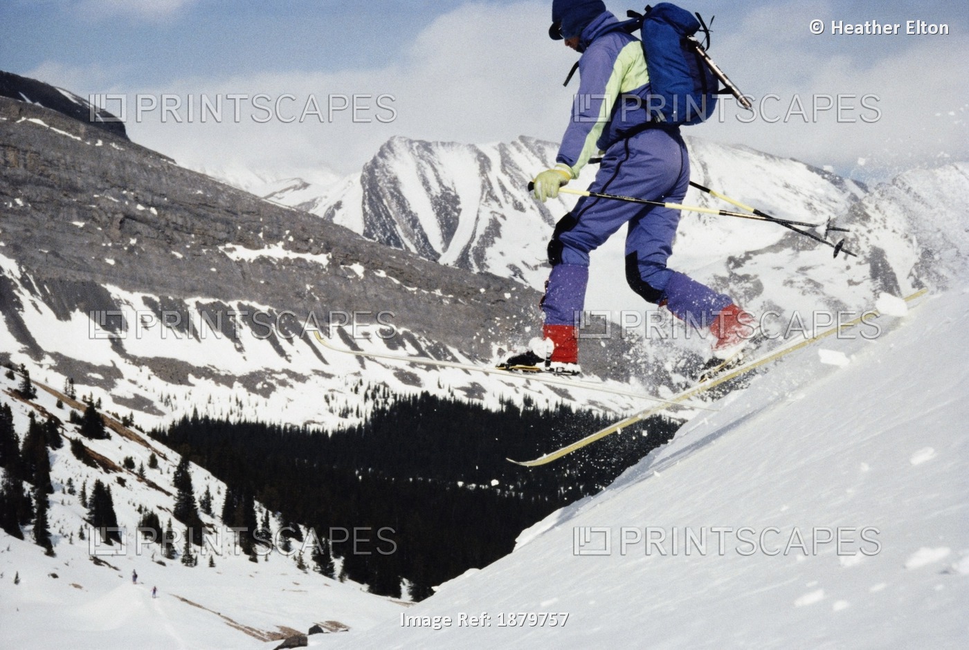 Skier Jumping In Mid Air