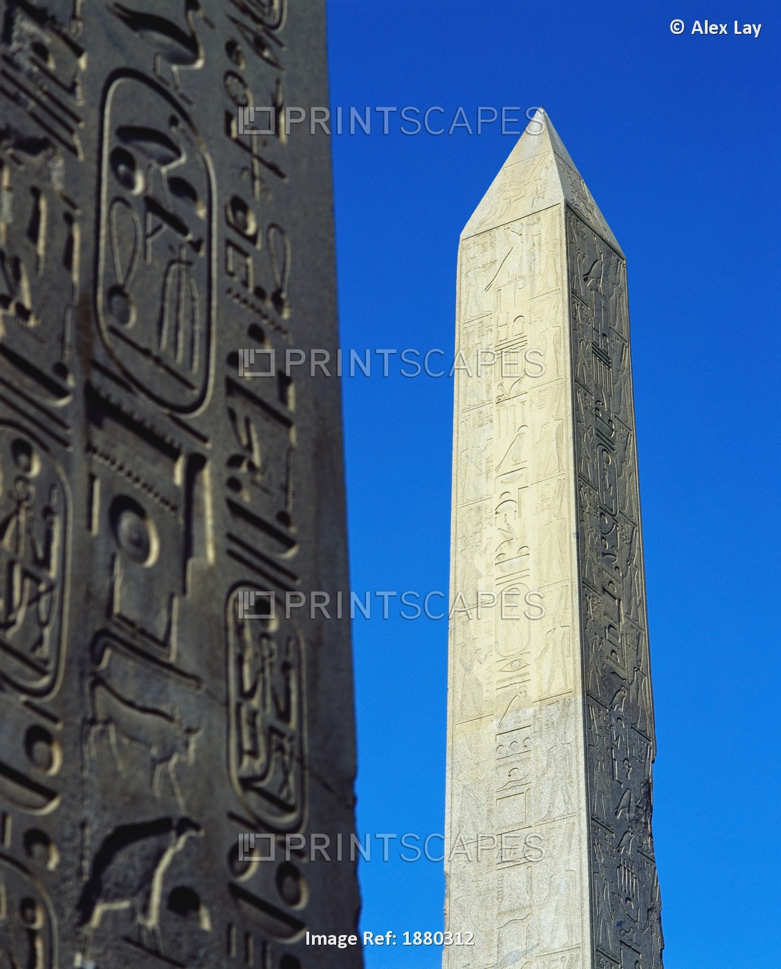 The Obelisk Of Hatshepsut With Detail Of The Obelisk Of Tuthmosis I In The ...