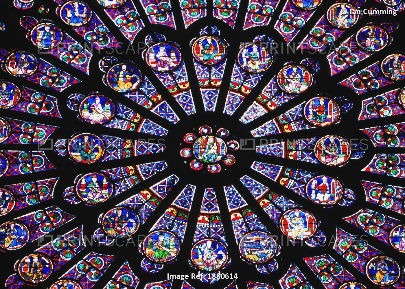 Rose Window In The Notre Dame Cathedral.