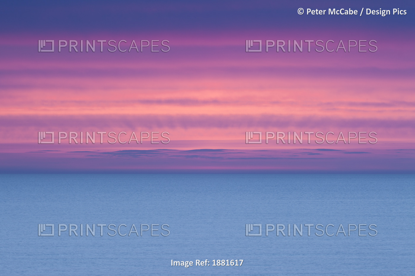 Dramatic Sky At Sunrise Over A Deserted Ocean; Ireland