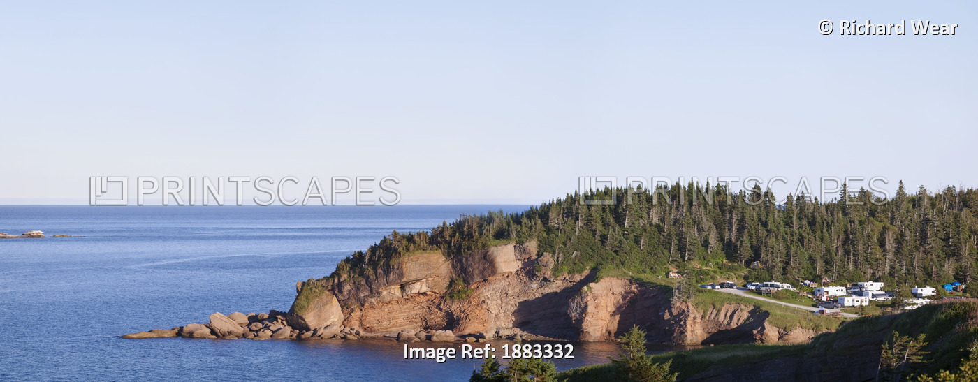 Rv Campground Surrounded By The Gaspe Peninsula At St. Georges-De-Malbaie; ...