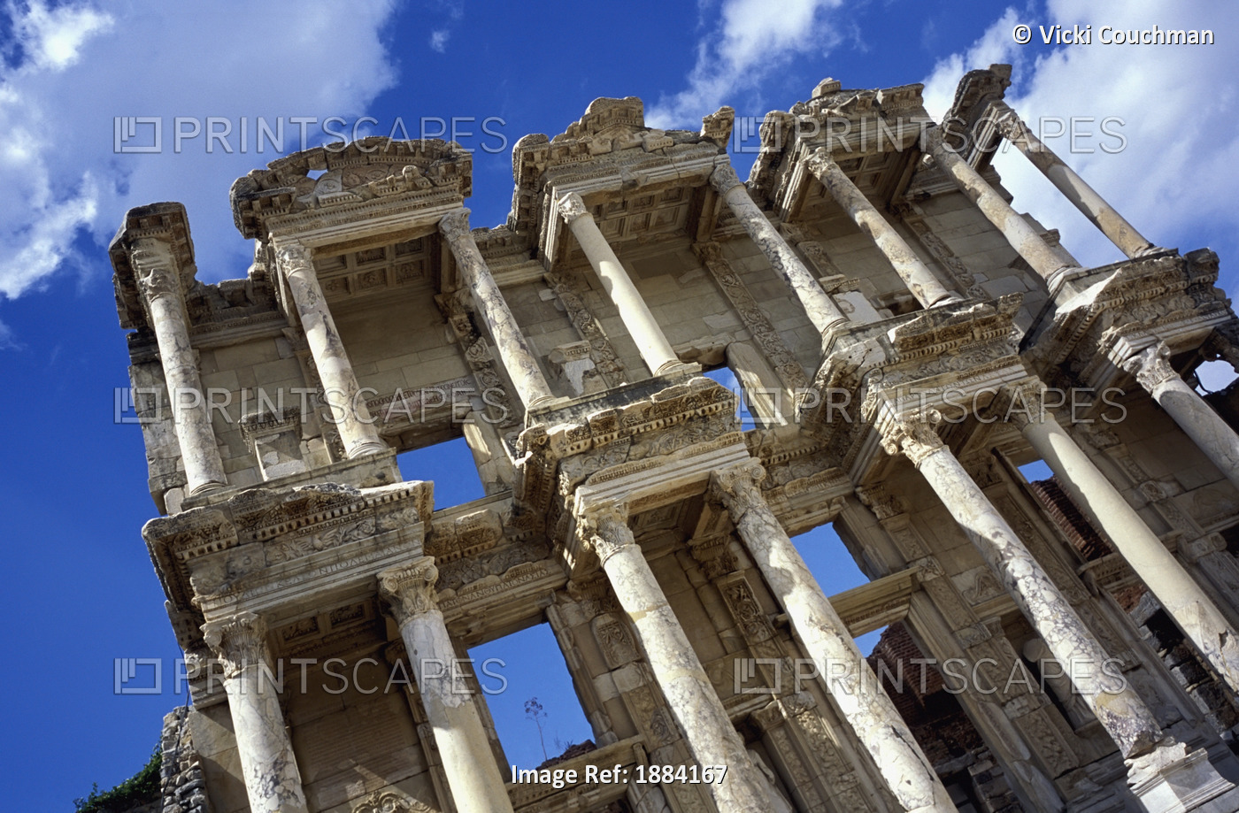 Ruins Of The Great Library At Ephesus
