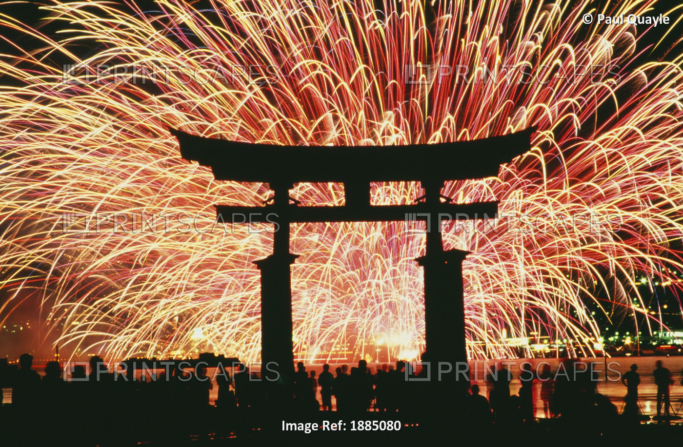 Summer Fireworks At Itsukushima Shrine