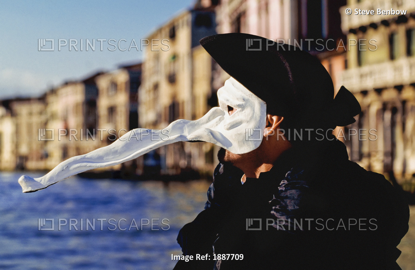 Person Wearing Mask At Venice Carnival, Profile
