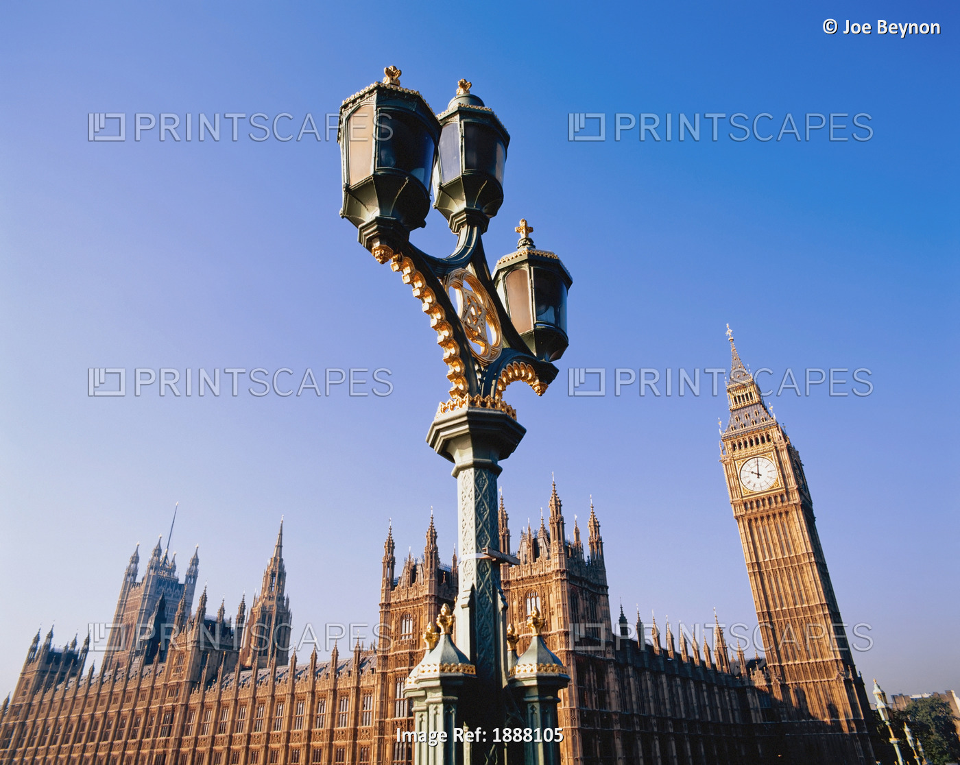 Houses Of Parliament And Street Lamp