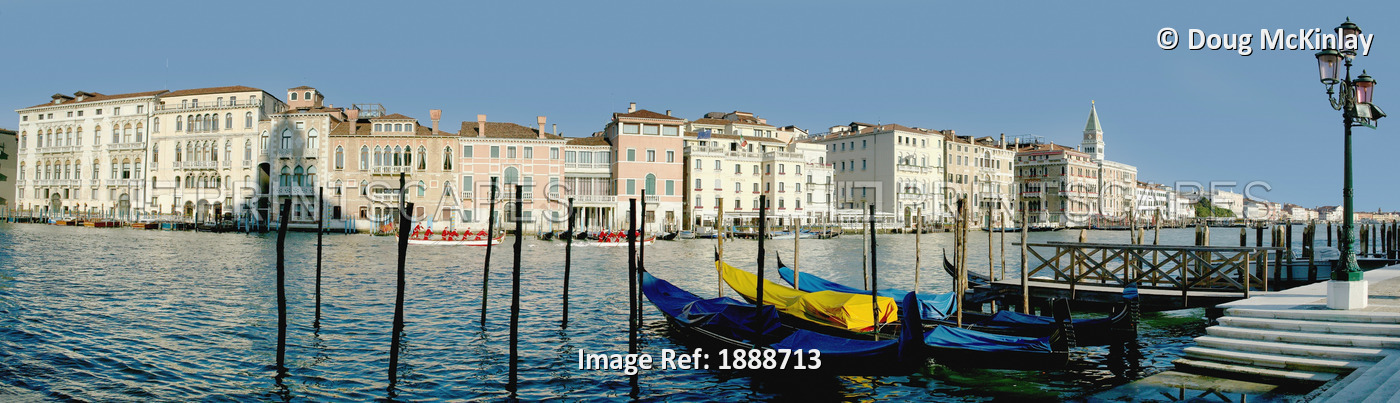 Panoramic Of Colourful Venetian Waterfront