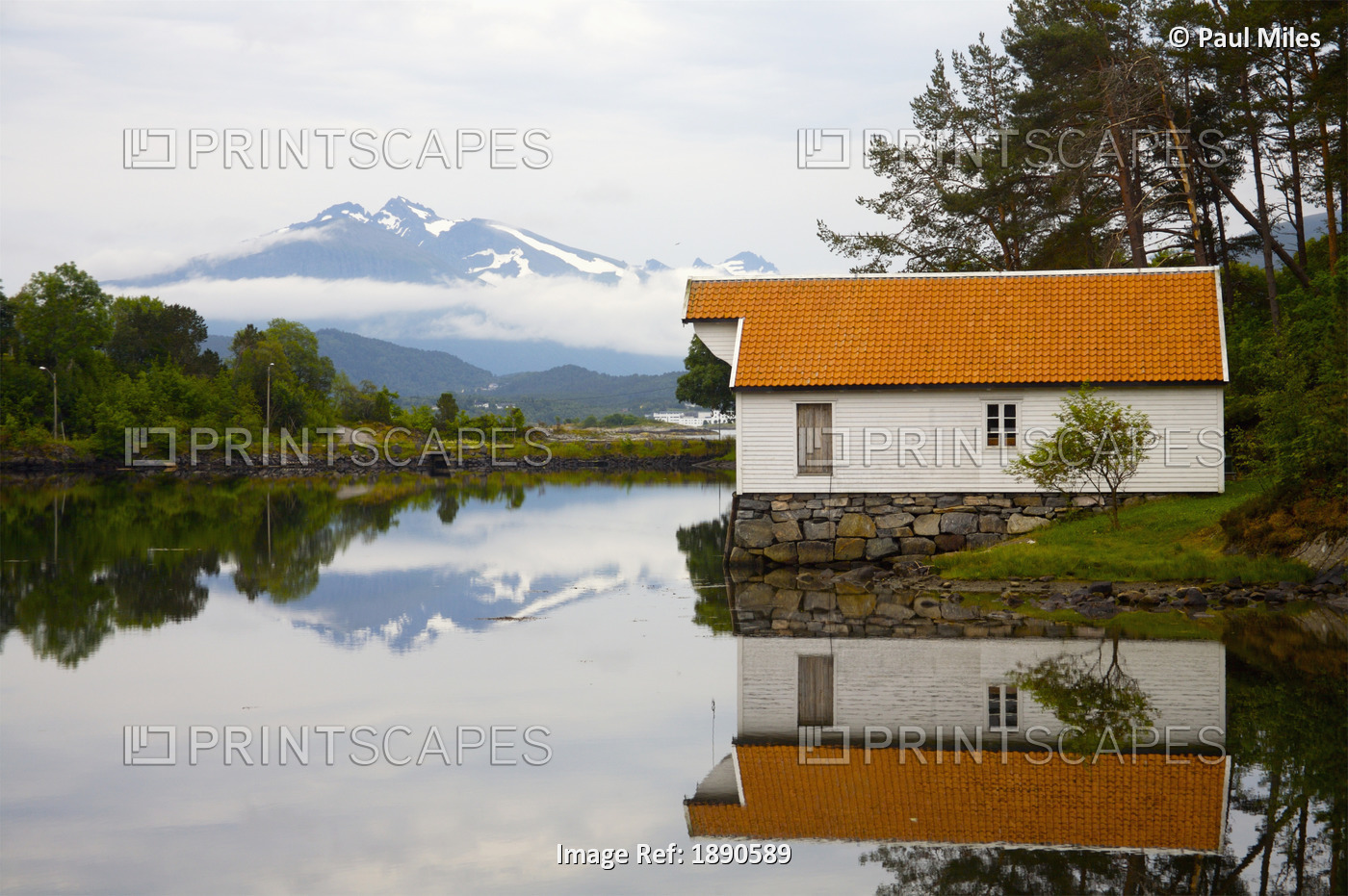 Open-Air Museum, Cottage Reflecting In Lake