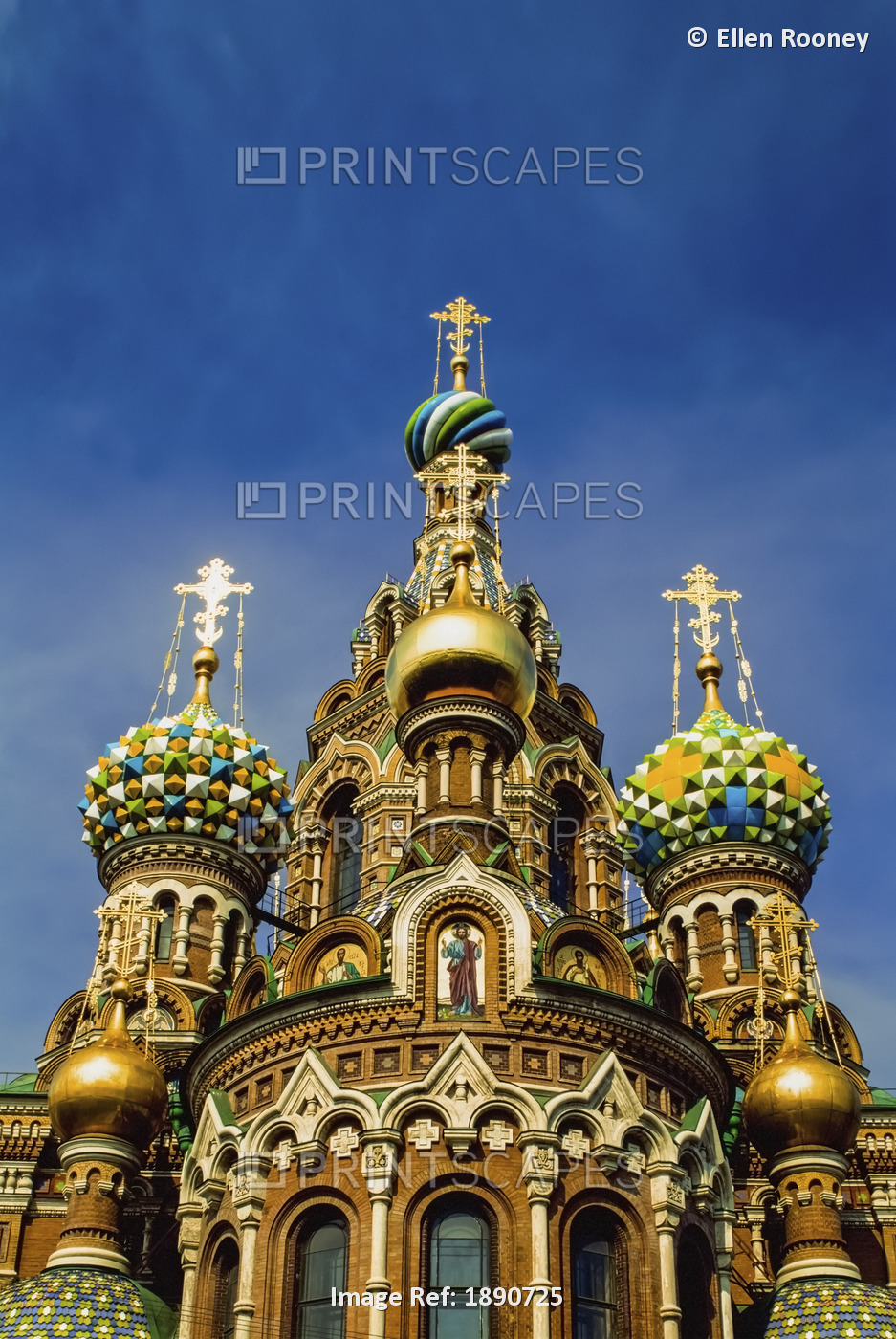 Ornate Exterior Of Church Of Spilled Blood; Saint Petersburg, Russia