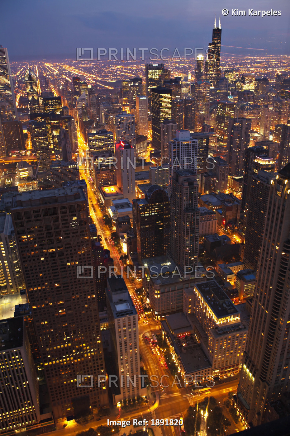 Chicago Cityscape At Night