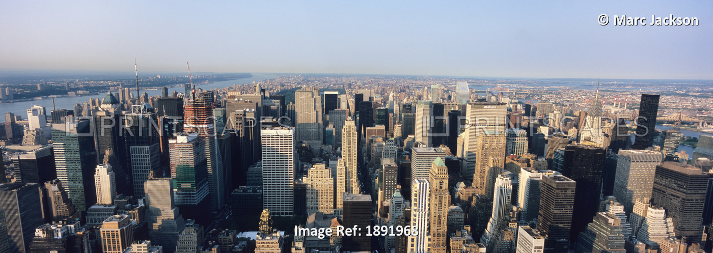 Panoramic View Of Midtown Manhattan, Looking North