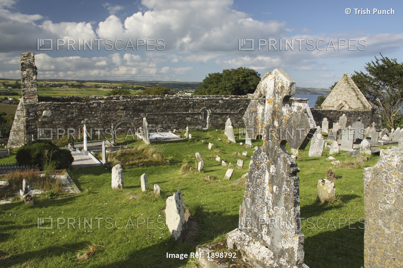 Ardmore Cathedral And Cemetery In Munster Region; County Waterford, Ireland
