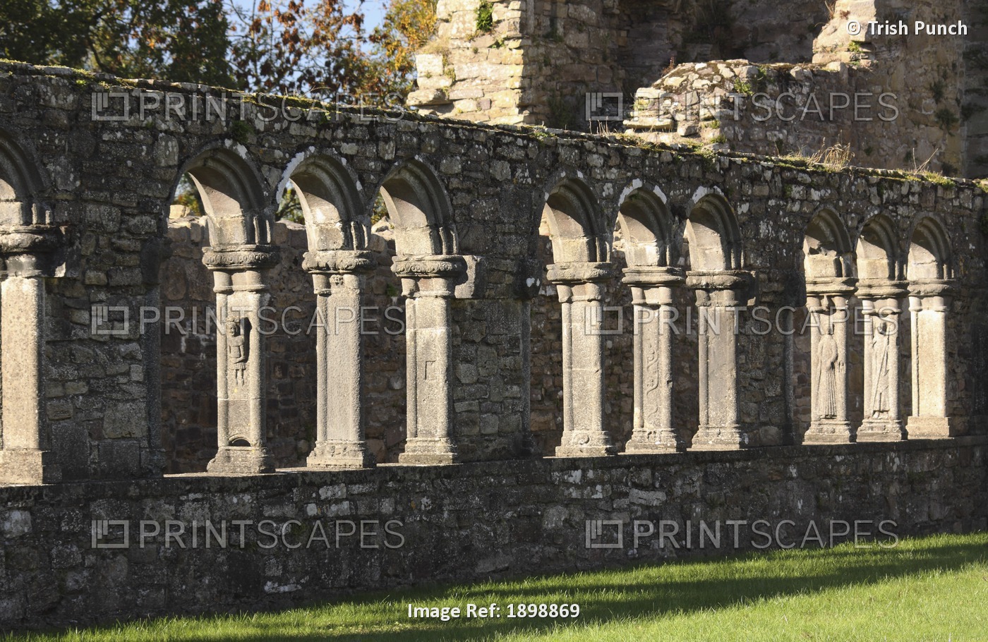 Arched Window Corridor In Jerpoint Abbey In Leinster Region; County Kilkenny, ...