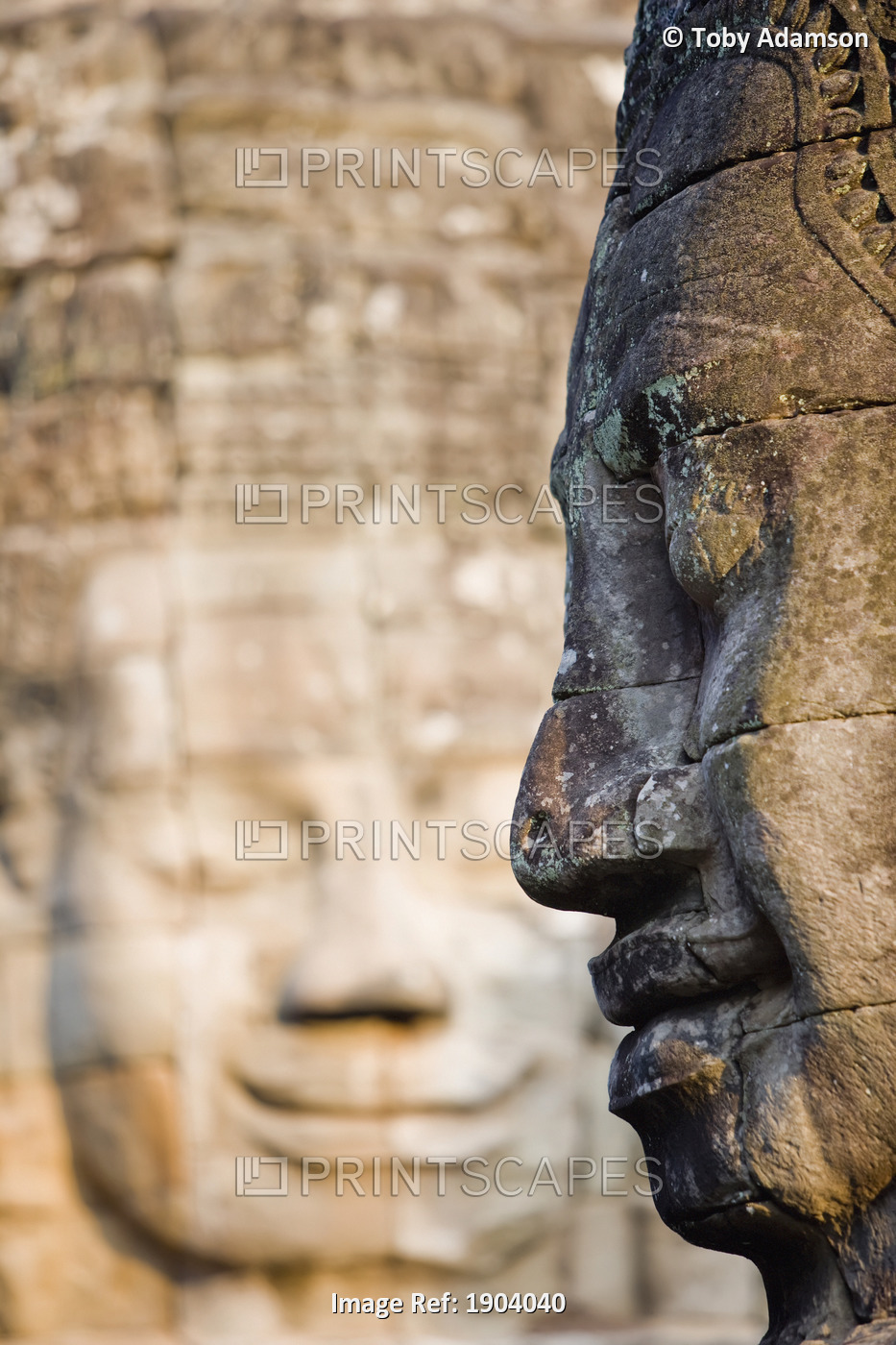 Profile Of Avalokiteshvara Statue From Bayon Temple, Angkor,Siem Reap,Cambodia