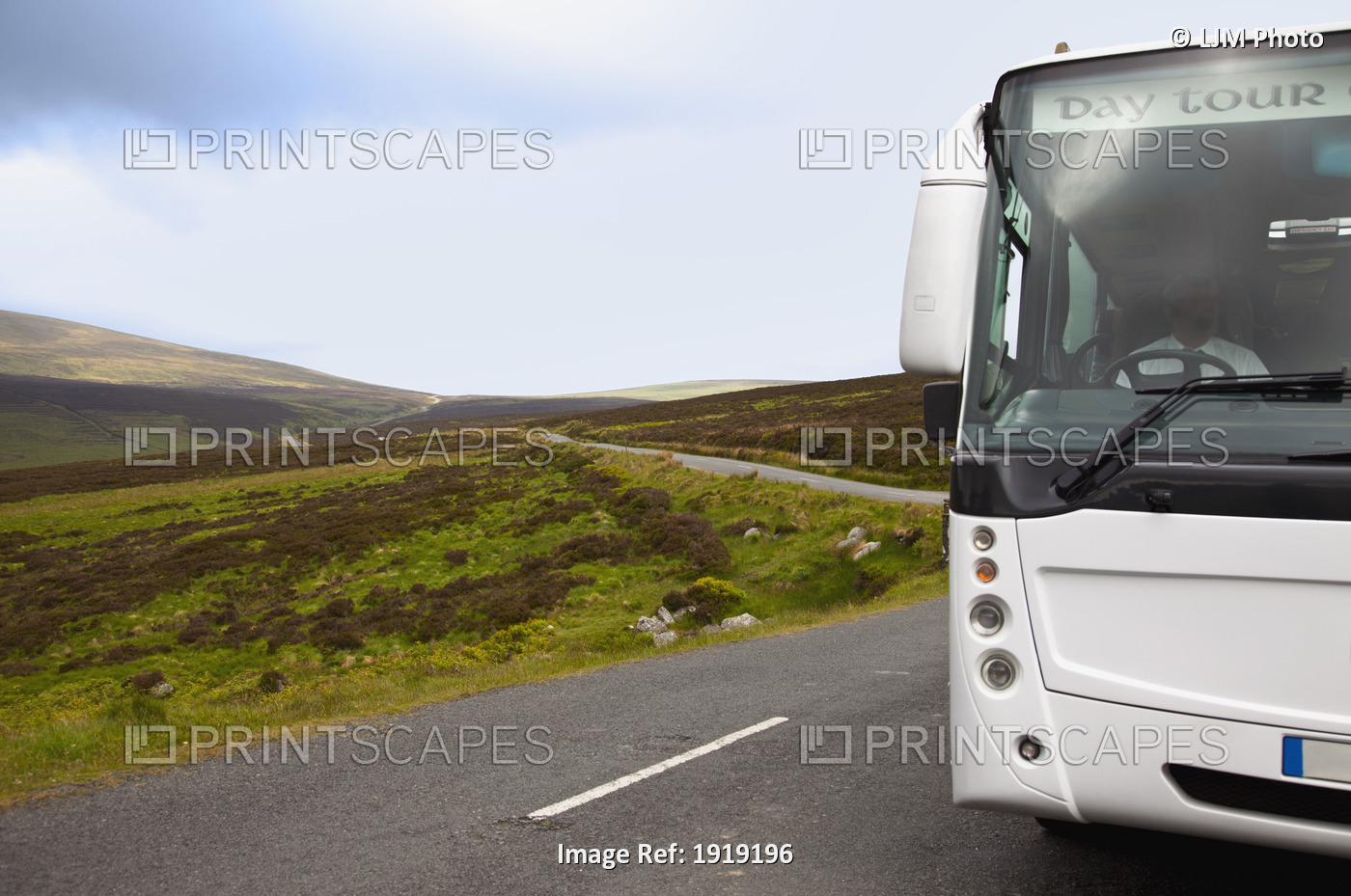 Bus On The Road; Sally Gap, County Wicklow, Ireland