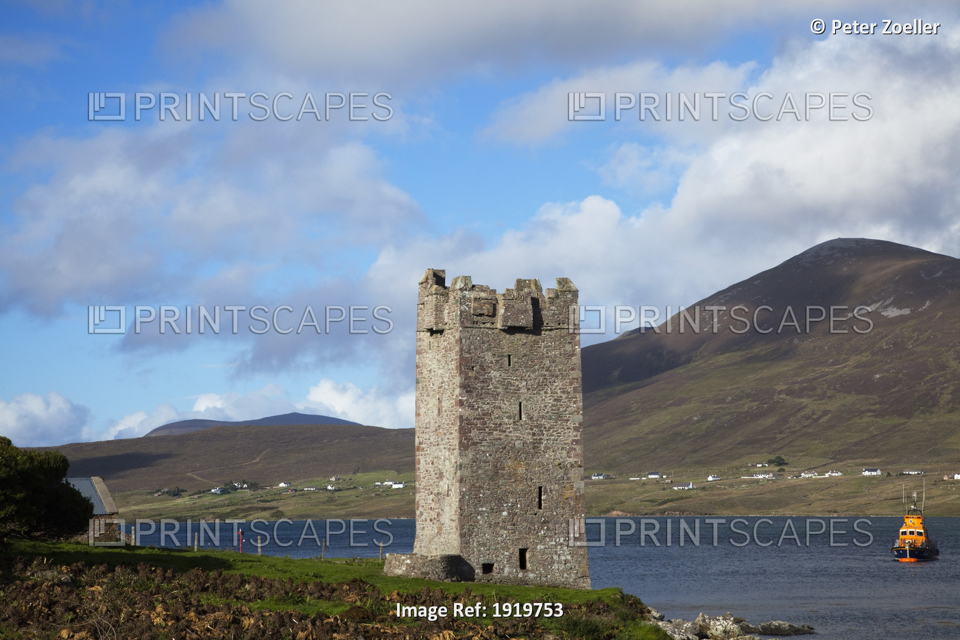 15Th Century Kildavnet Castle; Achill Island, County Mayo, Ireland