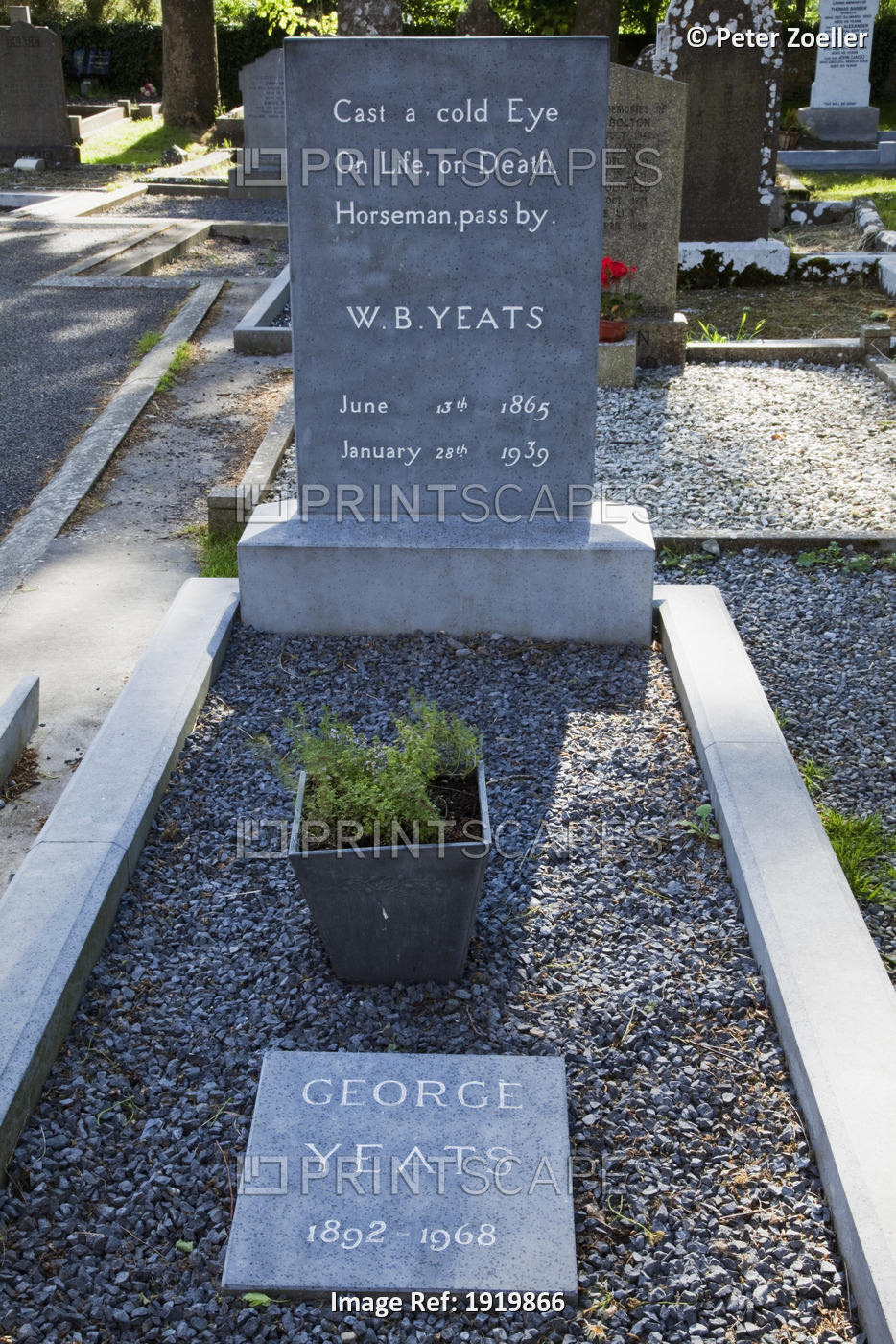 Grave Of Irish Poet W.B. Yeats; Drumcliff, County Sligo, Ireland