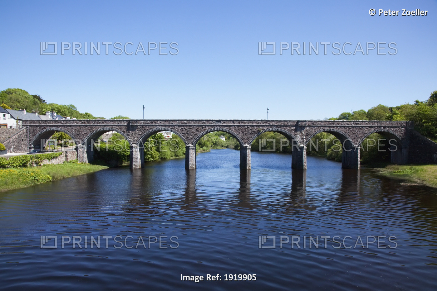 St. Julian's Railway Bridge Over River Usk; Newport, County Mayo, Ireland