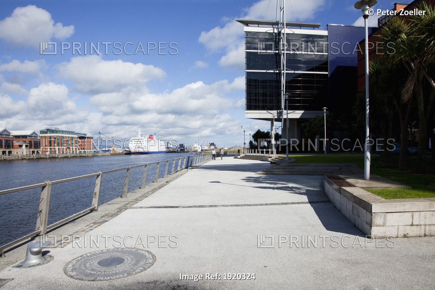 Promenade Along The Harbor; Belfast, County Antrim, Ireland