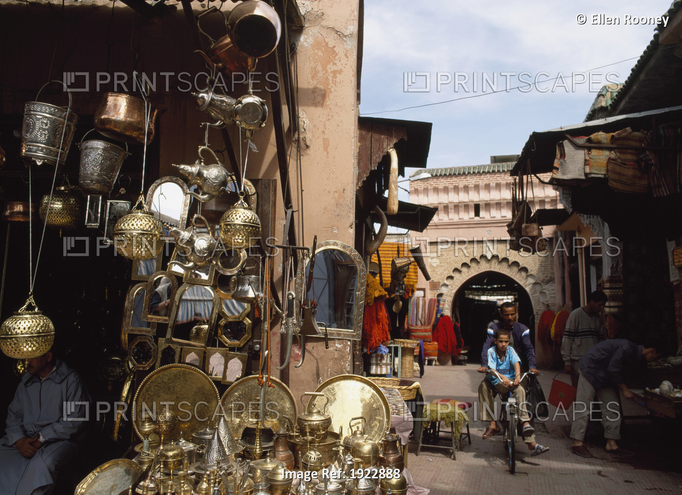 Brass Lanterns In Souk In The Medina