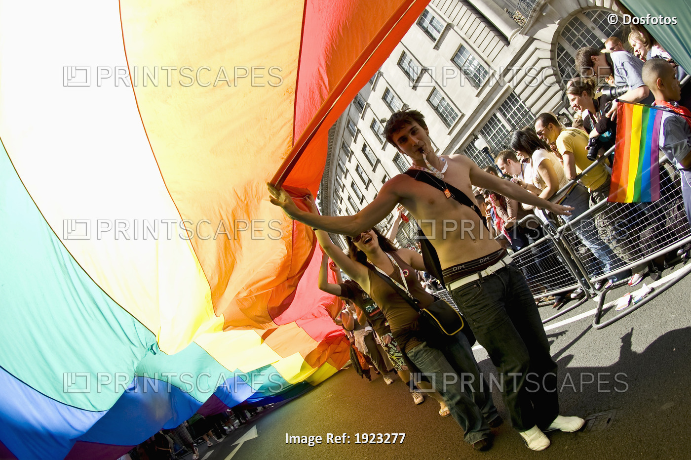 Marching In Gay Parade, London Pride