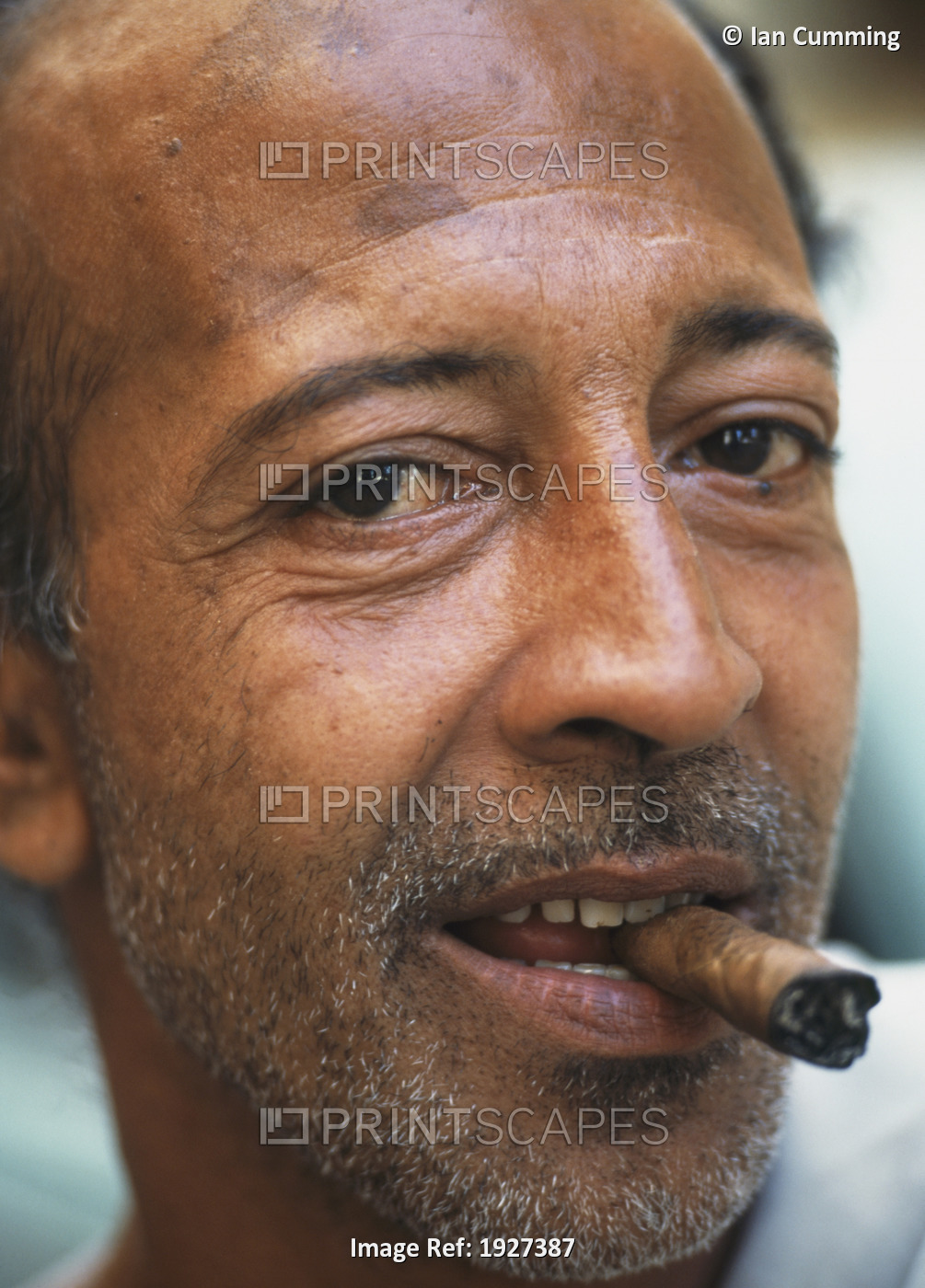 Man Smoking Cigar On Streets