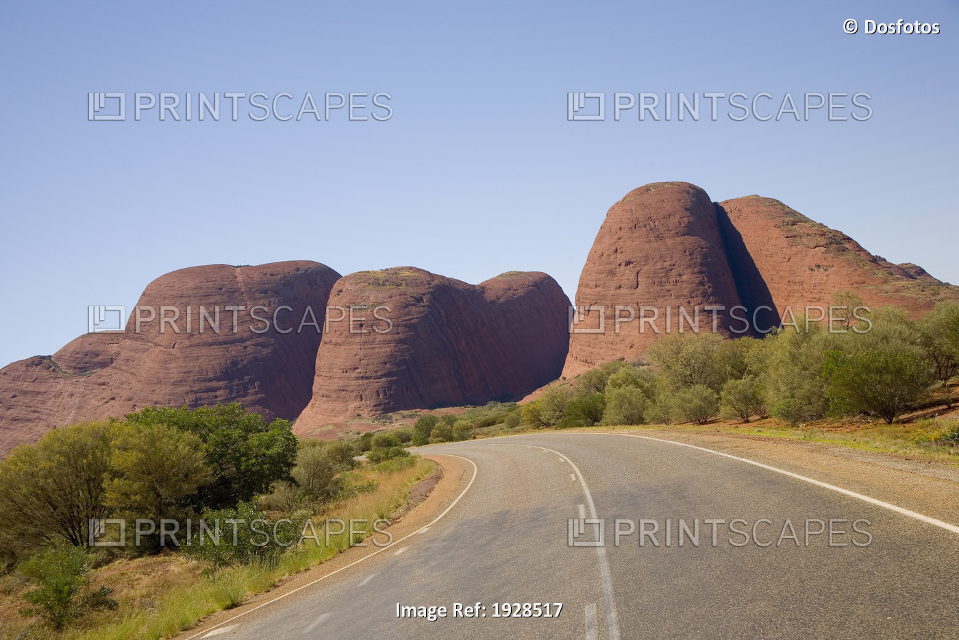 The Large Domed Rock Formations Of The Olgas, Northern Territory, Australia
