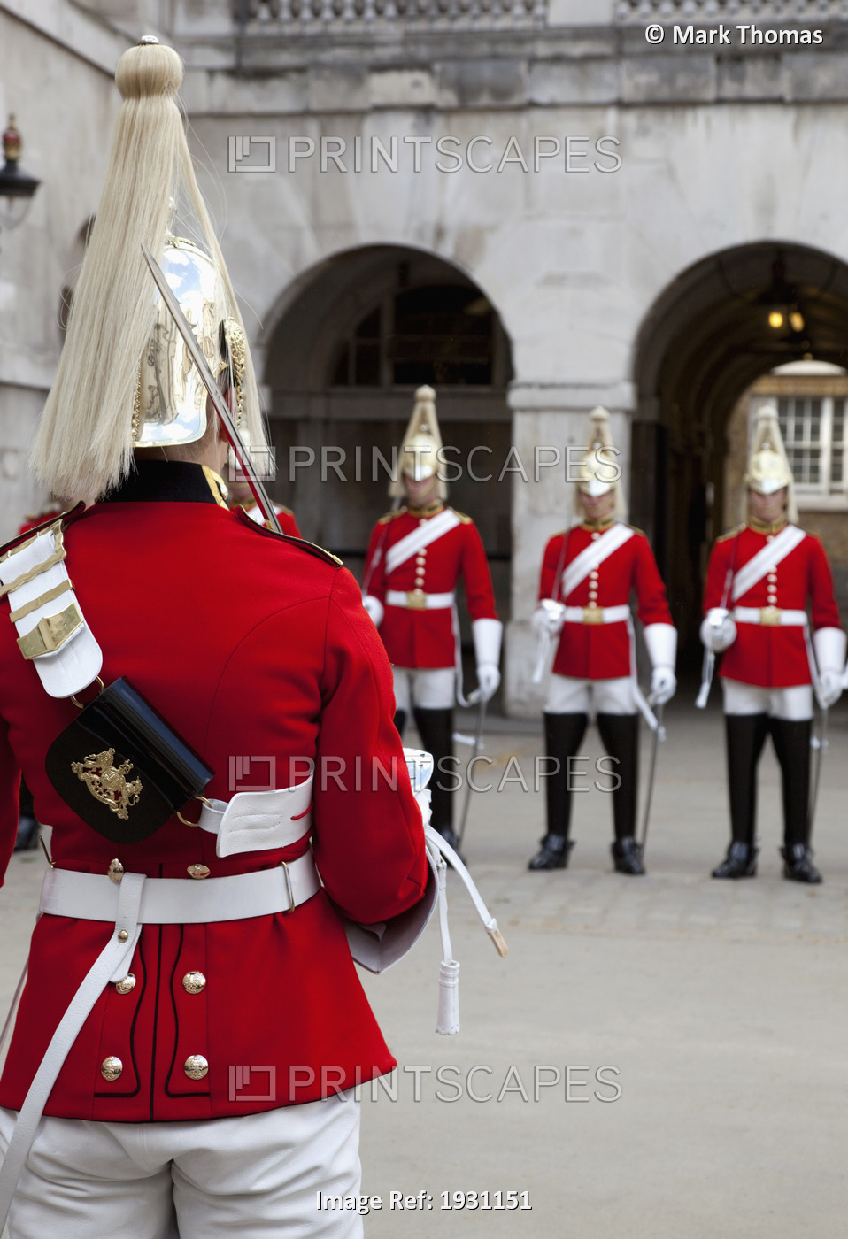 Guard changing ceremony, Horseguards, Westminster, London, England, UK, ...