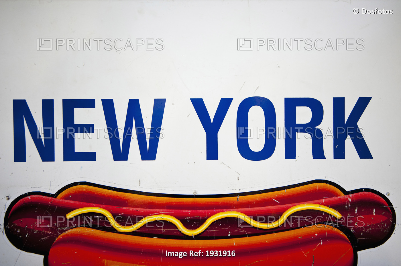 New York Hot Dog, Manhattan, New York, Usa