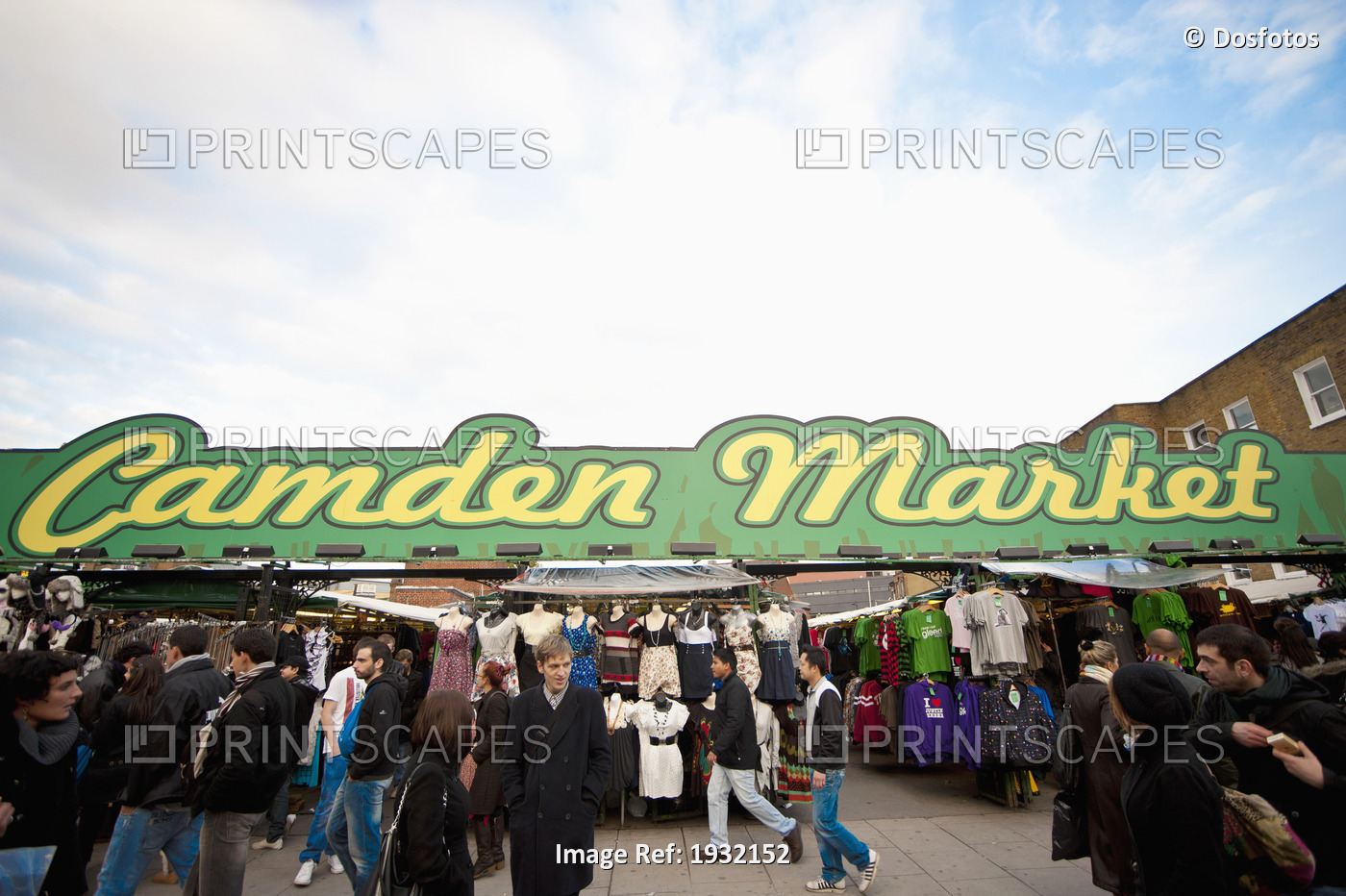 Shops In Camden High Street As Part Of The Famous Camden Market, North London, ...