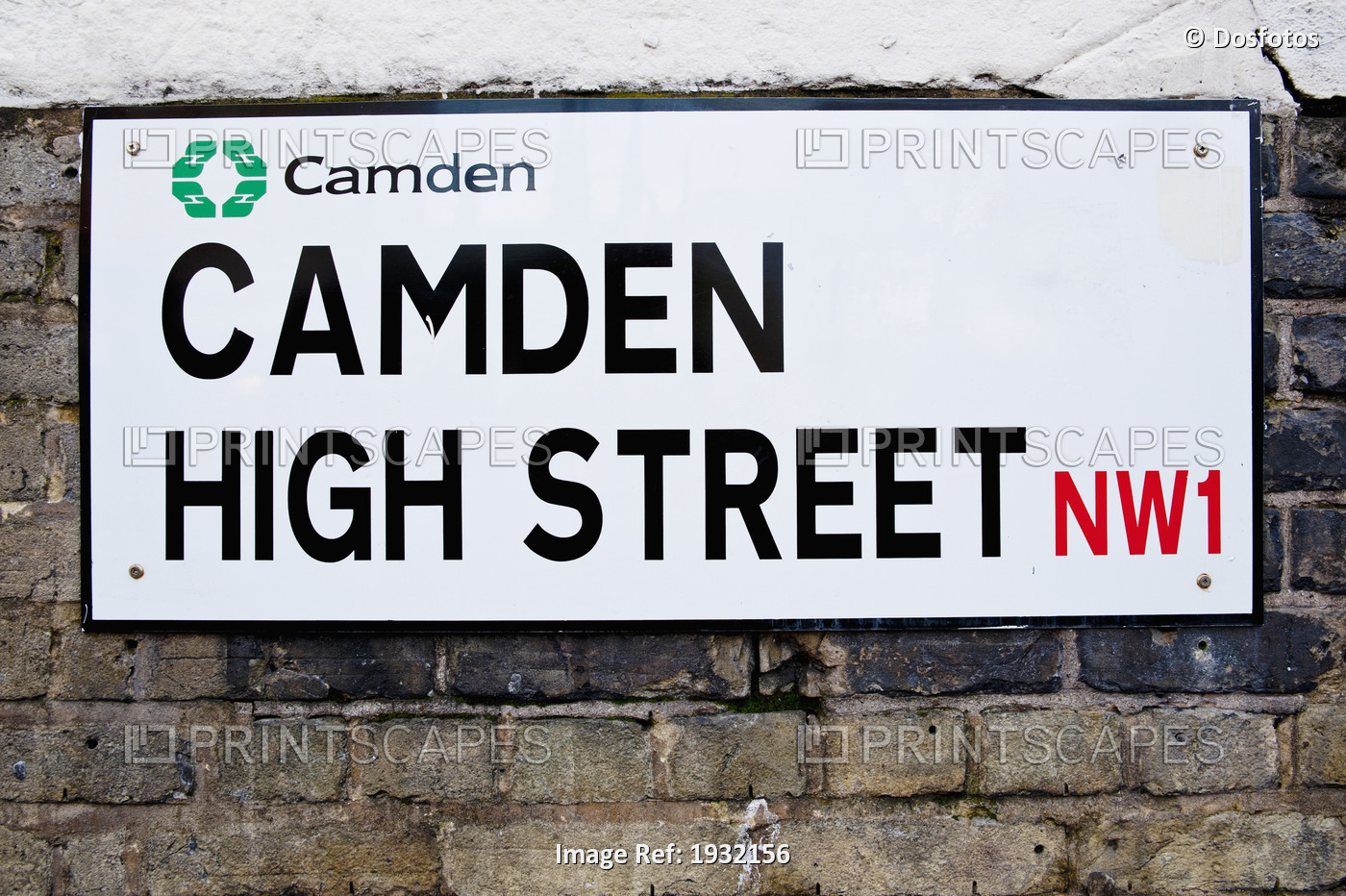 Camden High Street Plate, North London, London, Uk