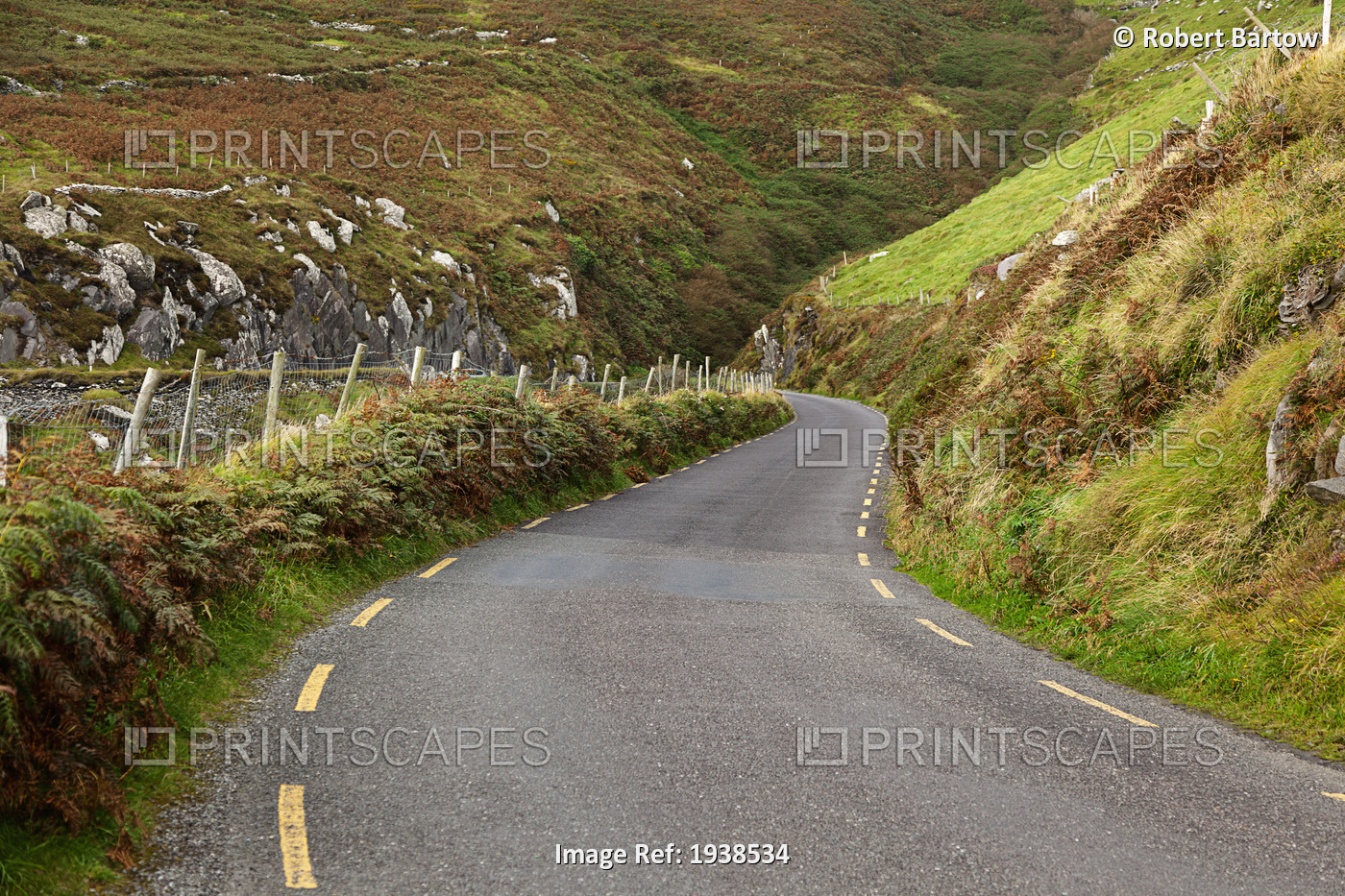 Highway Along Dingle Peninsula; County Kerry Ireland
