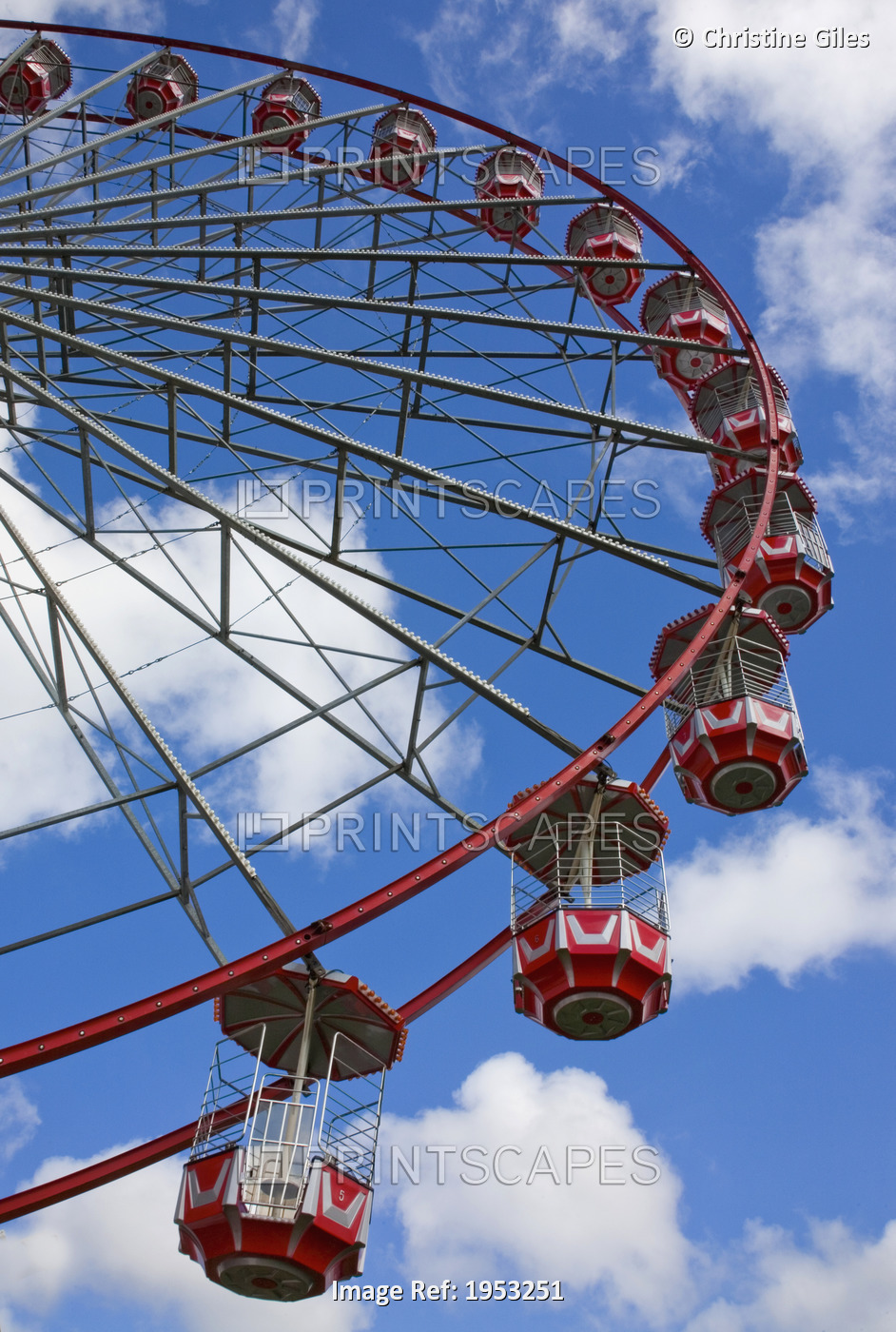 A Large Red Ferris Wheel; Newcastle Upon Tyne, England