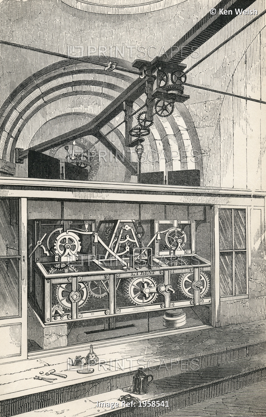 Horology. Working Parts Of The Clock At The Royal Exchange, London, England In ...