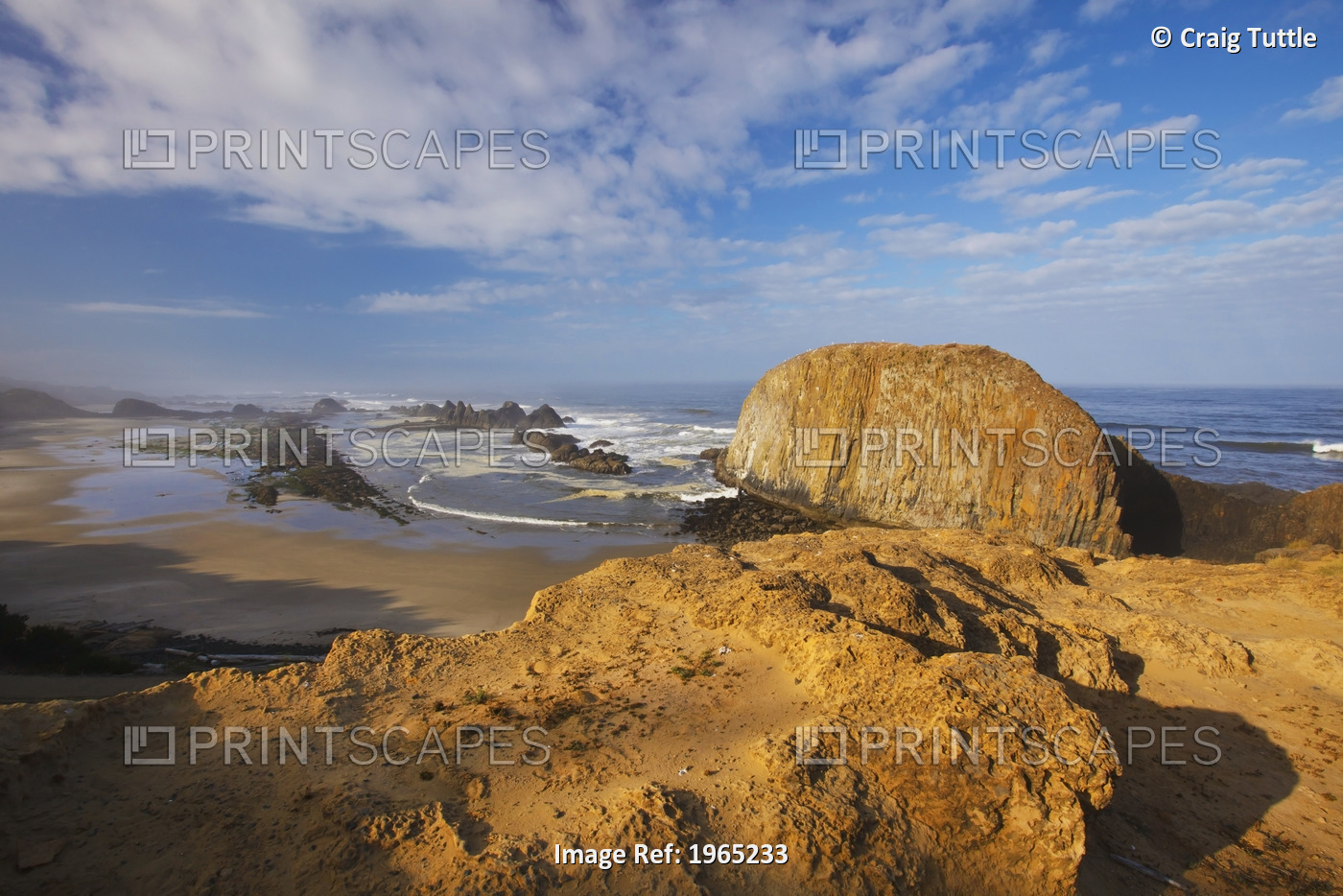 Clouds Over Seal Rock In Seal Rock State Recreation Site; Oregon, United States ...