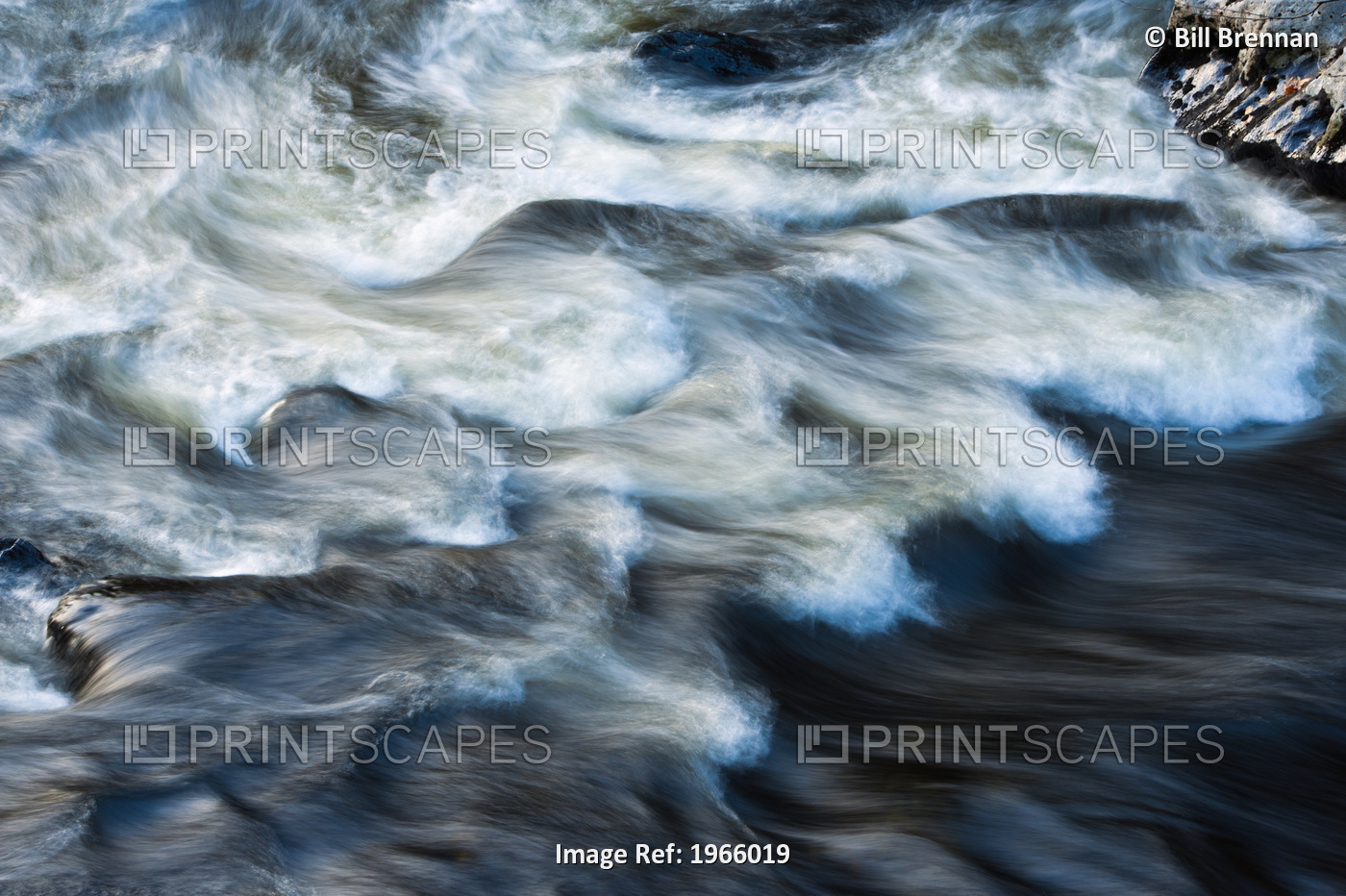 Vermont, Jamaica State Park, West River, Abstract View Of Flowing Water.